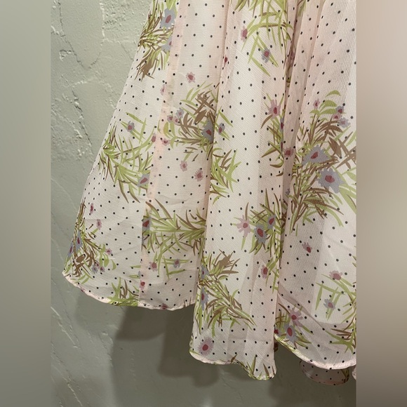 J. ING Girls Teen Pink Floral Black Puff Sleeve Dress *NWT - Picture 8 of 11